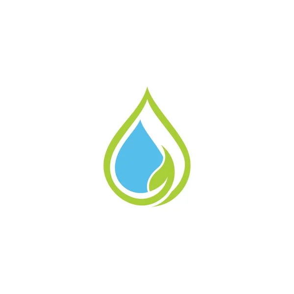 Vatten Droppe Logotyp Mall Vektor Ikon Illustration Design — Stock vektor