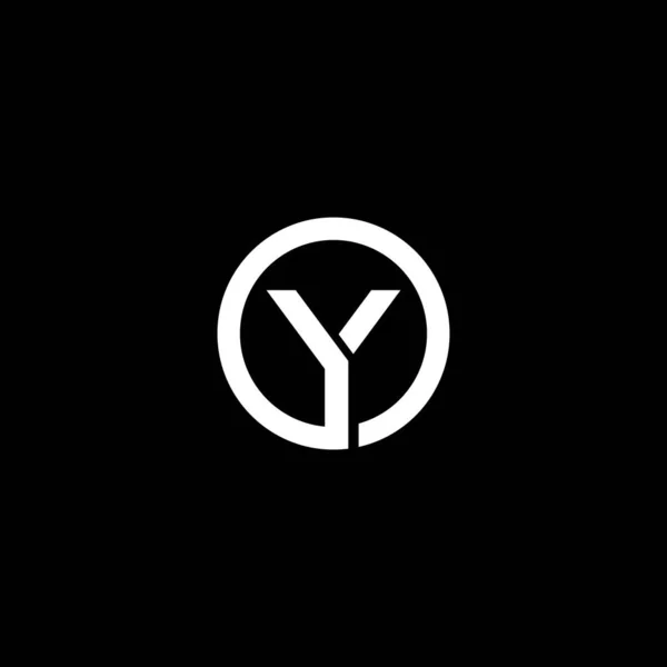 黒の背景にY文字ベクトルのロゴアイコンのコンセプト — ストックベクタ