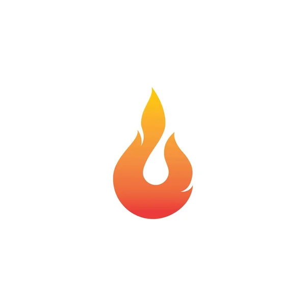 Incendio Llama Logo Plantilla Vector Icono Petróleo Gas Energía Logotipo — Archivo Imágenes Vectoriales