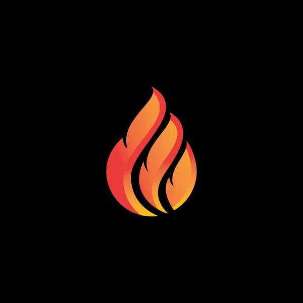 Icône Vectorielle Modèle Logo Flamme Feu Concept Logo Huile Gaz — Image vectorielle