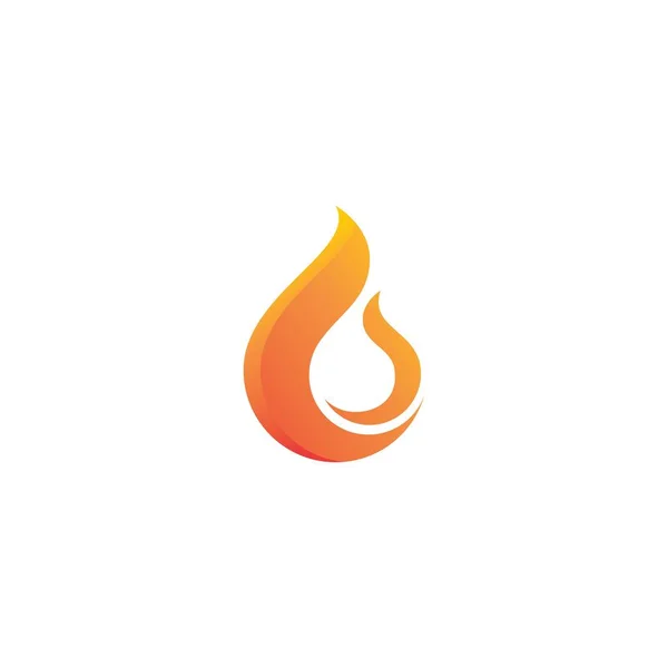 Incendio Llama Logo Plantilla Vector Icono Petróleo Gas Energía Logotipo — Archivo Imágenes Vectoriales