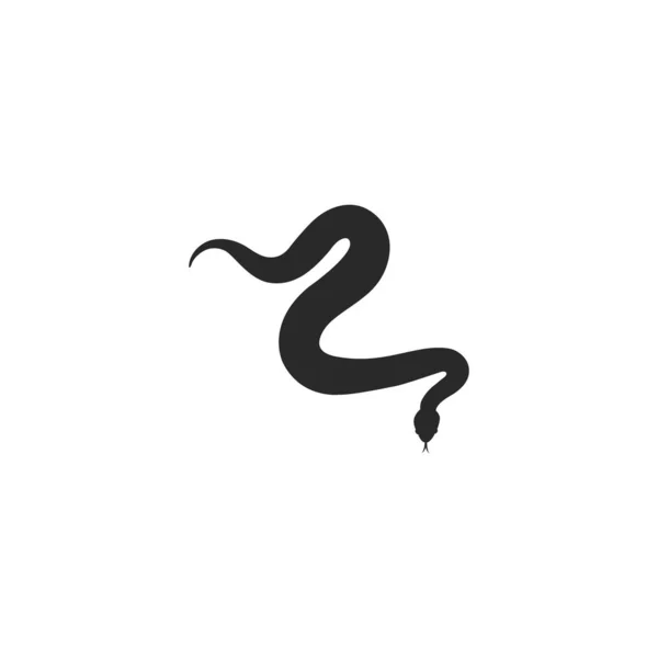 Snake Logo Vector Pictogram Illustratie Plat Ontwerp — Stockvector