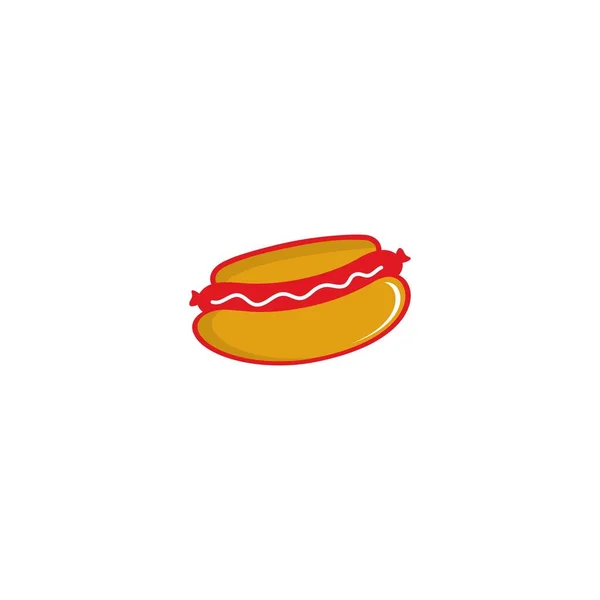 Hotdog Logo Vektör Illüstrasyon Tasarımı — Stok Vektör