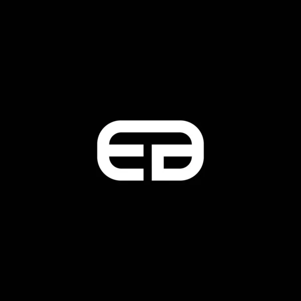 黒の背景にEa文字のロゴベクトルアイコン — ストックベクタ