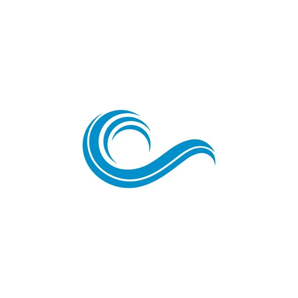 Wasser Welle Icon Logo Vorlage Vektor Illustration Design — Stockvektor