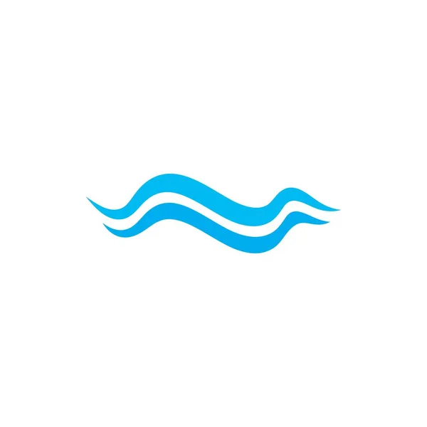 Water Wave Icon Logo Template Vector Illustration Design — Stock Vector
