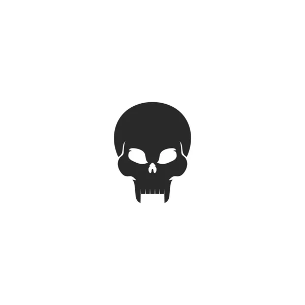 Conjunto Cráneo Logotipo Vector Icono Plantilla Ilustración Diseño — Vector de stock