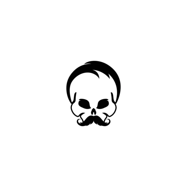 Conjunto Cráneo Logotipo Vector Icono Plantilla Ilustración Diseño — Archivo Imágenes Vectoriales