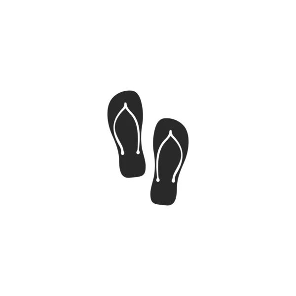 Simple Zapatilla Logo Vector Icono Ilustración Diseño — Archivo Imágenes Vectoriales