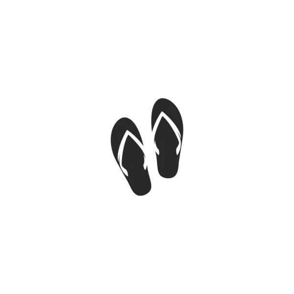 Simple Slipper Logo Vector Icon Illustration Design — Stock Vector