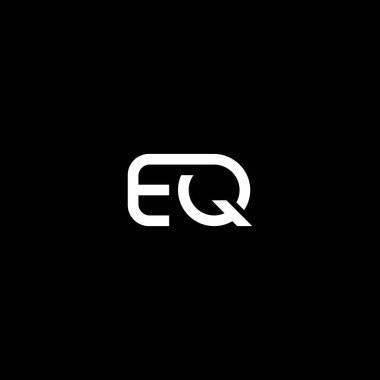 EQ harfi logo vektör illüstrasyon tasarımı 