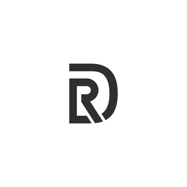 Rdの文字のロゴベクトルアイコンイラストデザイン — ストックベクタ