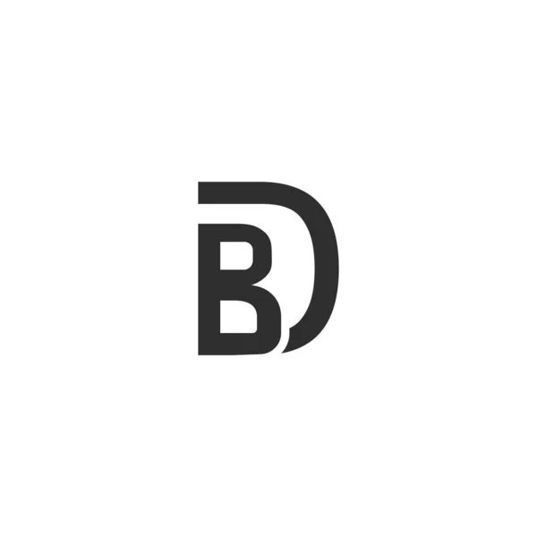Bdベクターロゴアイコンイラストデザインの文字 — ストックベクタ