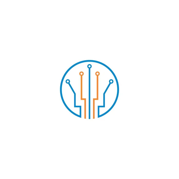 Technologie Wereld Logo Vector Icoon Technologie Logo Illustratie Ontwerp — Stockvector