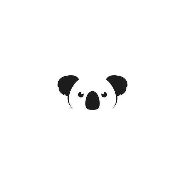 Simple Koala Head Logo Vector Icon Illustration Design — Vetor de Stock