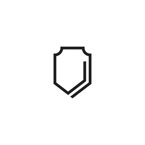 Enkel Sköld Symbol Logotyp Mall Vektor Illustration — Stock vektor