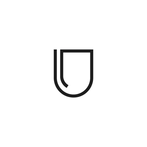 Simple Shield Symbol Logo Template Vector Illustration — Vettoriale Stock