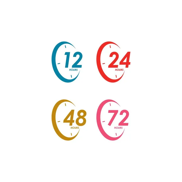 Σημάδι Του Και Ρολόι Βέλος Ώρες Λογότυπο Διάνυσμα Εικονίδιο Εικονογράφηση — Διανυσματικό Αρχείο