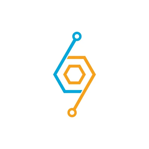 Polygon Technology Symbol Logo Vector Icon Illustration Design — Stock Vector