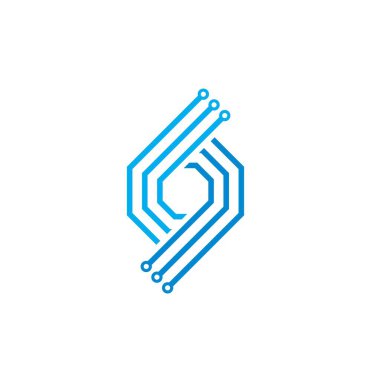 Vektör Logo Teknolojisi konsept çizim tasarımı