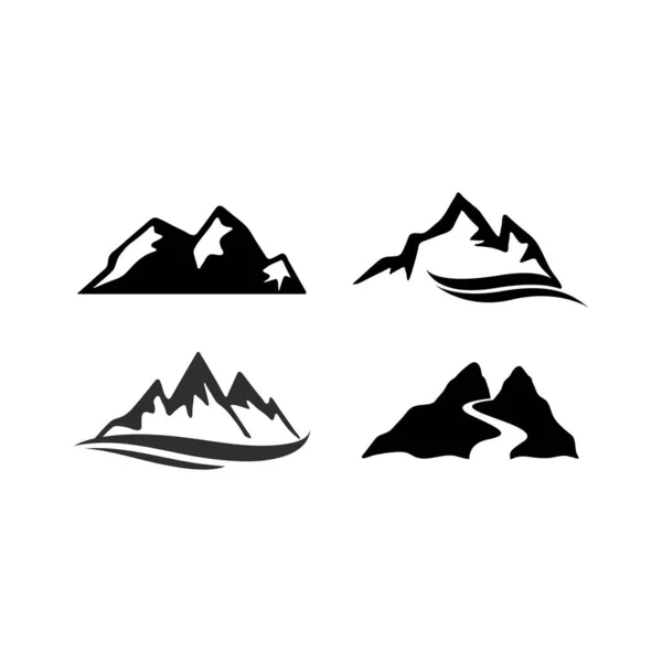 Icône Montagne Logo Business Template Conception Illustration Vectorielle — Image vectorielle