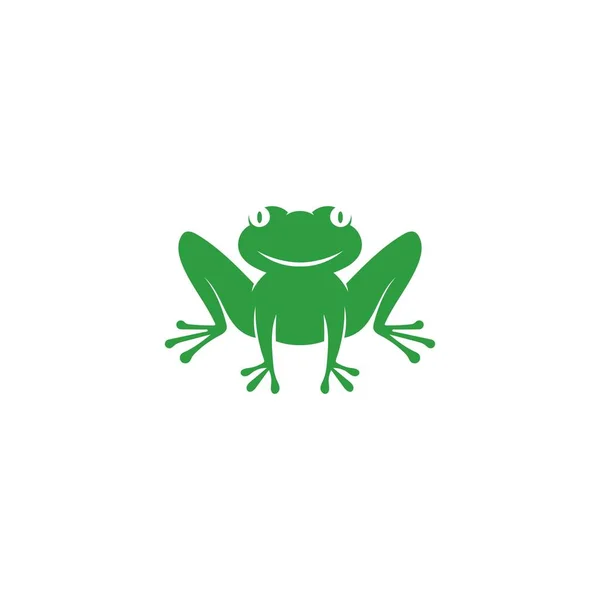 Frog Logo Template Vector Illustration Design — Stock Vector