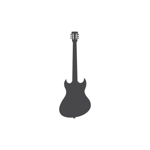 Guitarra Logotipo Modelo Vetor Ícone Ilustração Design — Vetor de Stock