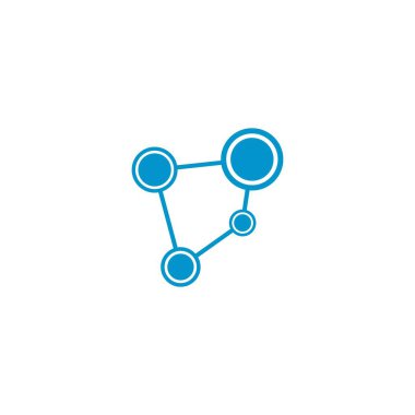 mavi molekül logo vektör resim tasarımı