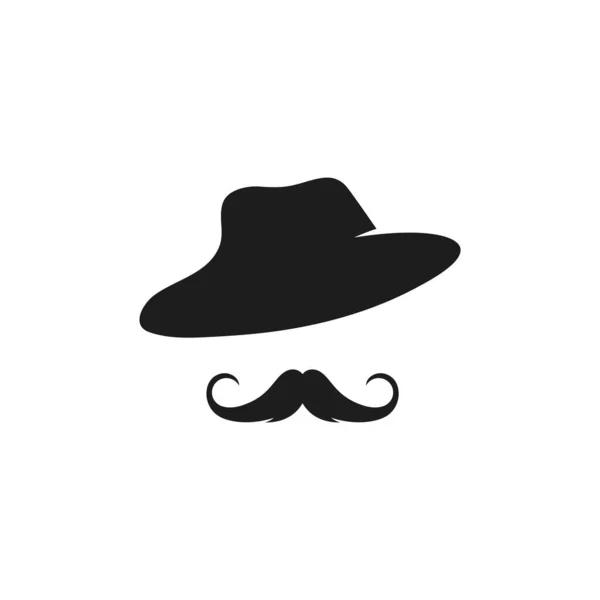 Détective Avec Moustache Icône Simple Illustration Design — Image vectorielle