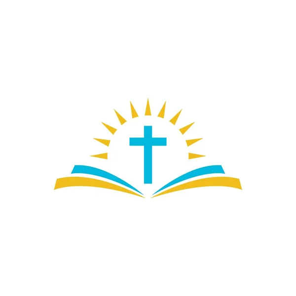 Wektor Logo Kościoła Prosty Projekt Ilustracji — Wektor stockowy