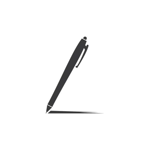 Stift Logo Vektor Einfach Symbol Illustration Design — Stockvektor