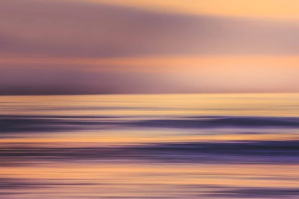 Coucher Soleil Sur Océan Paysage Marin Abstrait Aux Couleurs Violettes — Photo