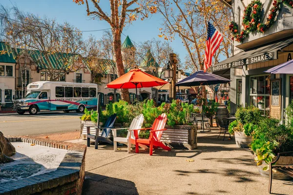 Solvang California Usa December 2021 Denmarket Square Solvang City Southern — Stock Photo, Image