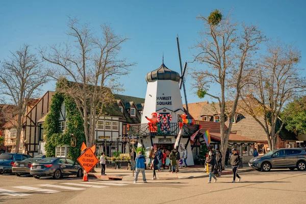 Solvang California Usa December 2021 Downtown Solvang Hamlet Square Market — Stock Fotó