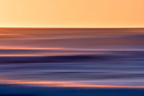 Puesta Sol Sobre Océano Paisaje Marino Abstracto Brillantes Colores Azul — Foto de Stock