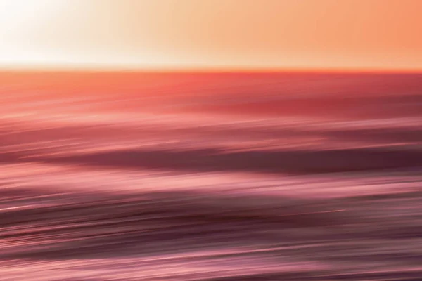Pôr Sol Vermelho Capa Marinha Abstrata Com Movimento Desfocagem Nascer — Fotografia de Stock