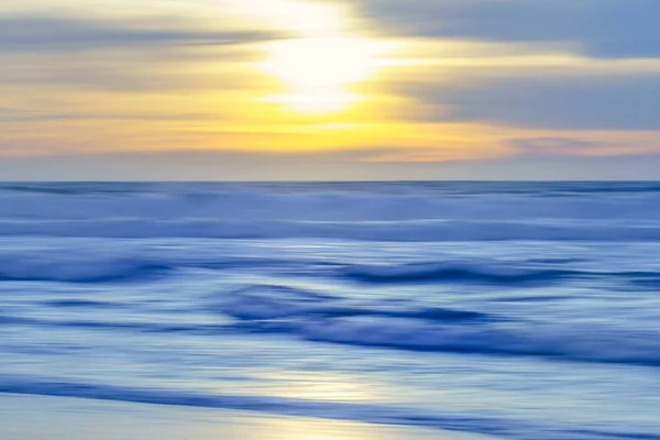 Аннотации Морской Пейзаж Закат Над Морем Мягких Светло Голубых Желтых — стоковое фото