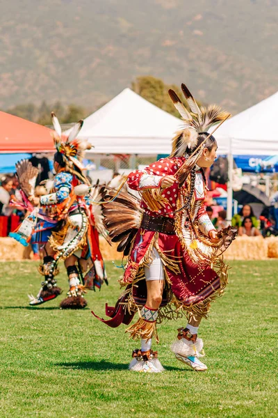 Malibu Califórnia Eua Abril 2022 Powwow Dançarinos Nativos Americanos Pow — Fotografia de Stock