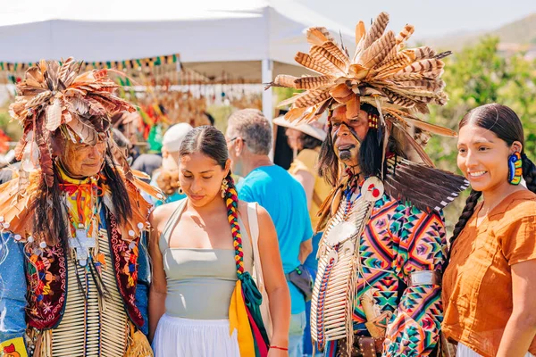 Malibu California Usa April 2022 Powwow Native Americans Dressed Full — ストック写真