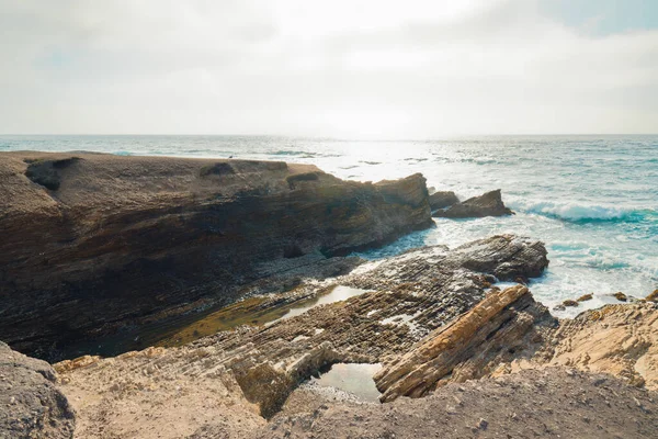 Скелясті Скелі Вигляд Океану Парк Штату Монтана Оро Каліфорнія Центральне — стокове фото