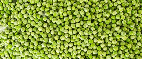 Frozen Green Peas Close Fresh Raw Vegetable Food Background — Stock Photo, Image