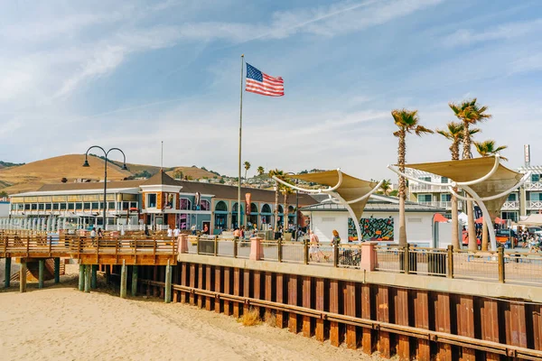 Pismo Beach Kalifornien Usa Juni 2022 Holzpromenade Entlang Der Küste — Stockfoto