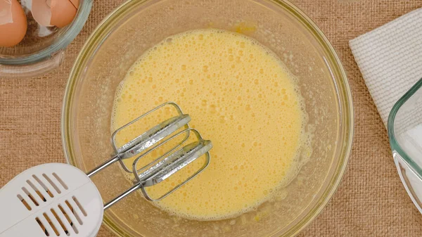 Torta Mele Con Ricetta Base Biscotti Processo Cottura Passo Dopo — Foto Stock