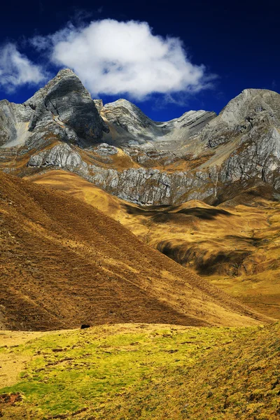 Paesaggio alpino a Cordiliera Huayhuash — Foto Stock