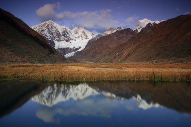 dağ manzara cordiliera blanca, peru, Güney Amerika