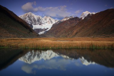 Mountain landscape in Cordiliera Blanca, Peru, South America clipart