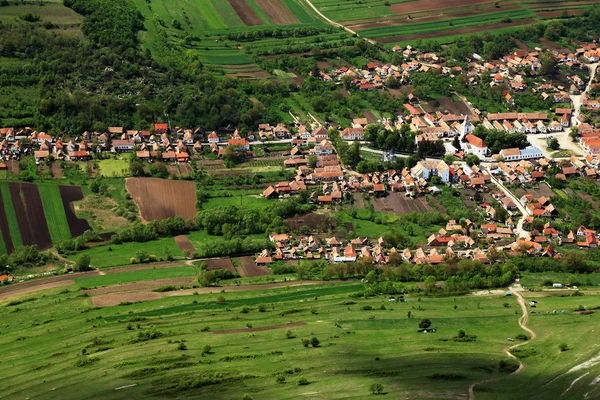 Aerial view of Rametea Village, Transylvania, Romania, Europe — Stock Photo, Image