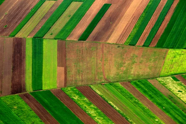 Vista aérea abstracta de un paisaje agrícola del país — Foto de Stock