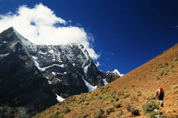 Cordiliera huayhuash でのトレッキング — ストック写真