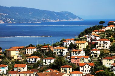 La spezia ligurian kıyısında, İtalya, Avrupa